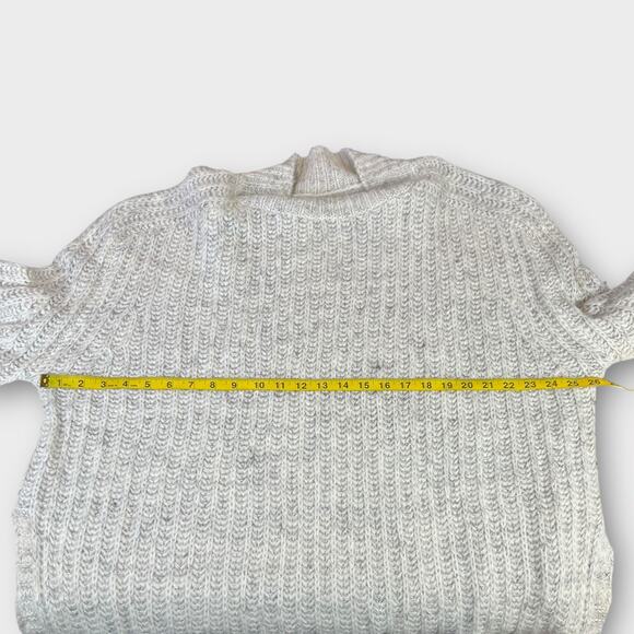 Anthropologie Pilcro Textured Chunky Knit Mockneck Tunic Sweater Ivory Size XL - Picture 8 of 8